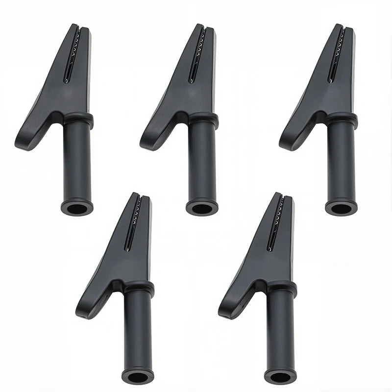 5pcs Pure Copper Insulated Test Alligator Clip 10MM Opening With 4MM Jack Safety Crocodile Clamps