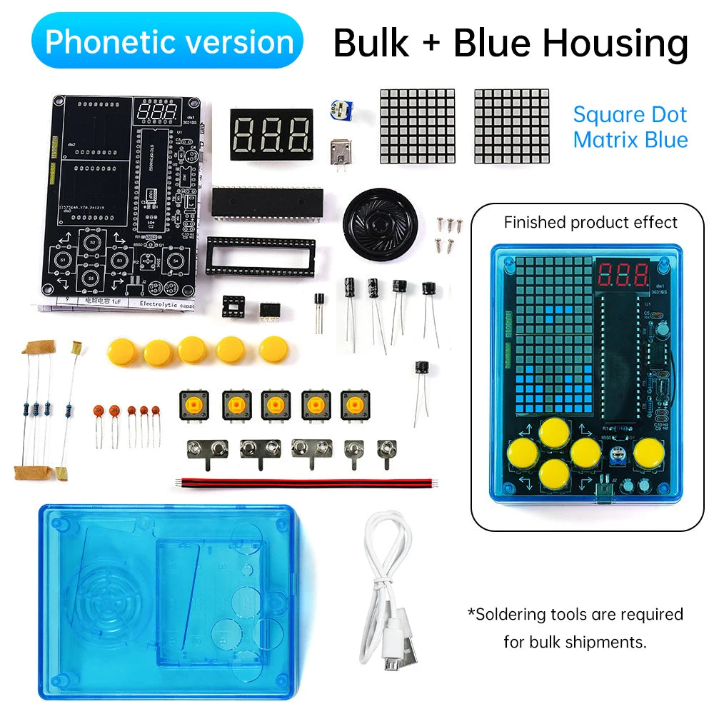 DIY Game Kit Retro Classic Electronic Production Kit Soldering Welding Tranning Set Snake Plane Racing Mini Pixel Game Console