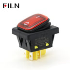 FILN 30A Heavy Duty Waterproof Rocker Switch 4 Pins IP67 12V 24V 110V 220V Ideal for Boat Marine Car Accessories Toggle Switches