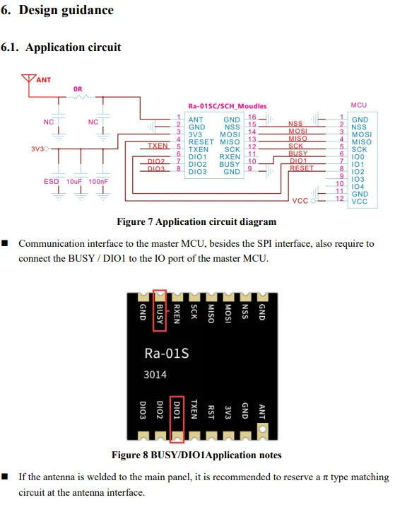 1-10Pcs Ra-01 Ra-02 Ra-01SC Ra-01SH Ra-01S Ra-01H Ra-01SCH-P Lora Spread Spectrum Wireless RF Transmit Module 433MHz 868Mhz UART