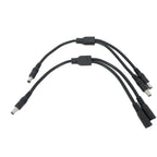 10A 18awg 19V 24V 12V 2 Way DC 1 Male to 2 Male Female Splitter Connector Power Supply Adapter Extension Cable 5.5x2.1mm Plug M