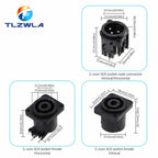 1PCS 3pin XLR Female Socket Connector Panel Mount Mixer Microphone Audio Speakers Plug Adapter