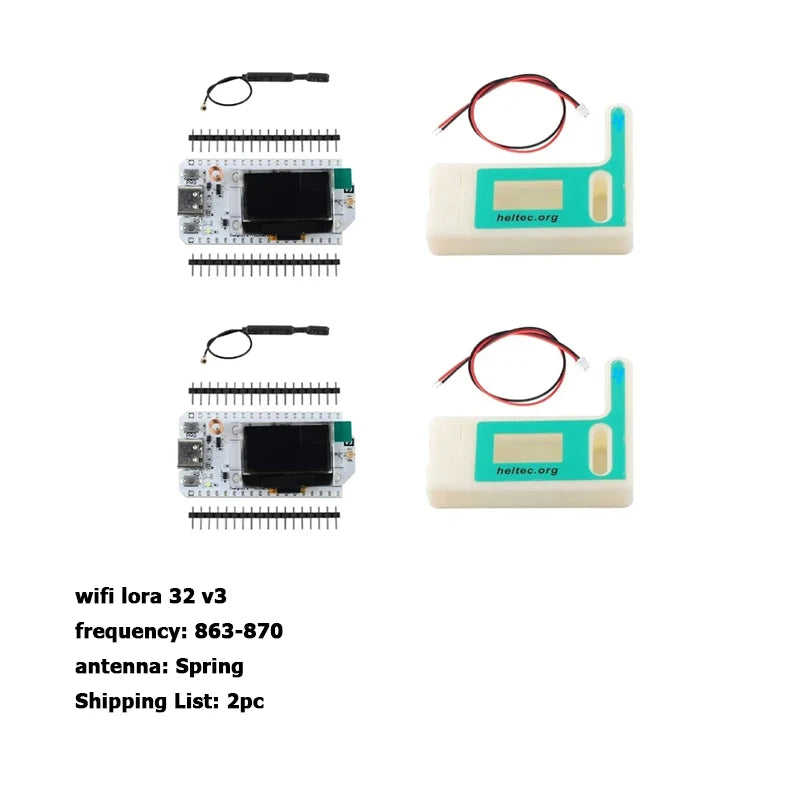 2PC WIFI lora 32 V3 IoT  Optional shell , ESP32 Chip 0.96 inch OLED Display  Support Bluetooth WiFi Compatible with Arduino