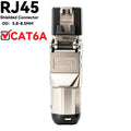 RJ45 Cat8 Cat7 Cat6A Connectors Modular Plugs Tool Free Zinc Alloy Shielded Ethernet Termination Plug for FTP Ethernet Cable