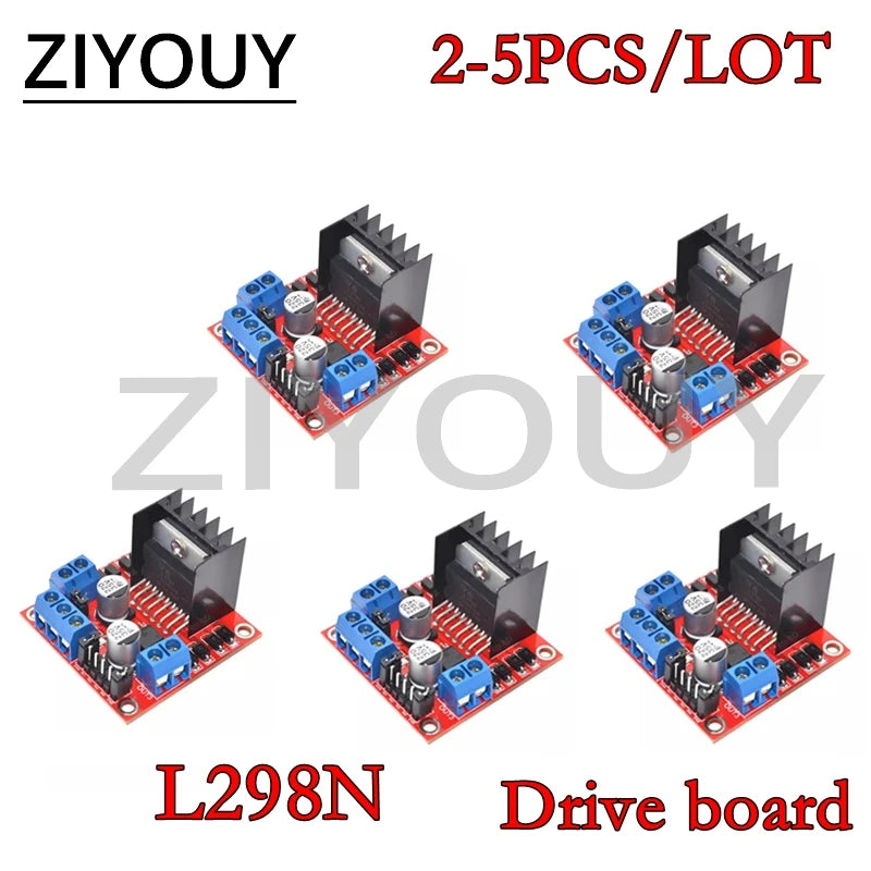 2-5PCS L298N motor driver board module, DC stepper motor, intelligent vehicle robot DIY driver board