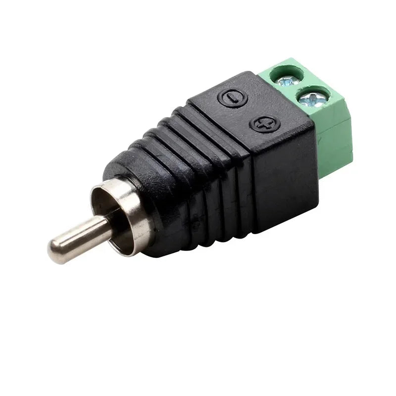 4/8/20PCS RCA Female/Male Jack AV Screw Connector Adapter Jack RCA Terminal Block CAT5 To Camera CCTV Video Balun