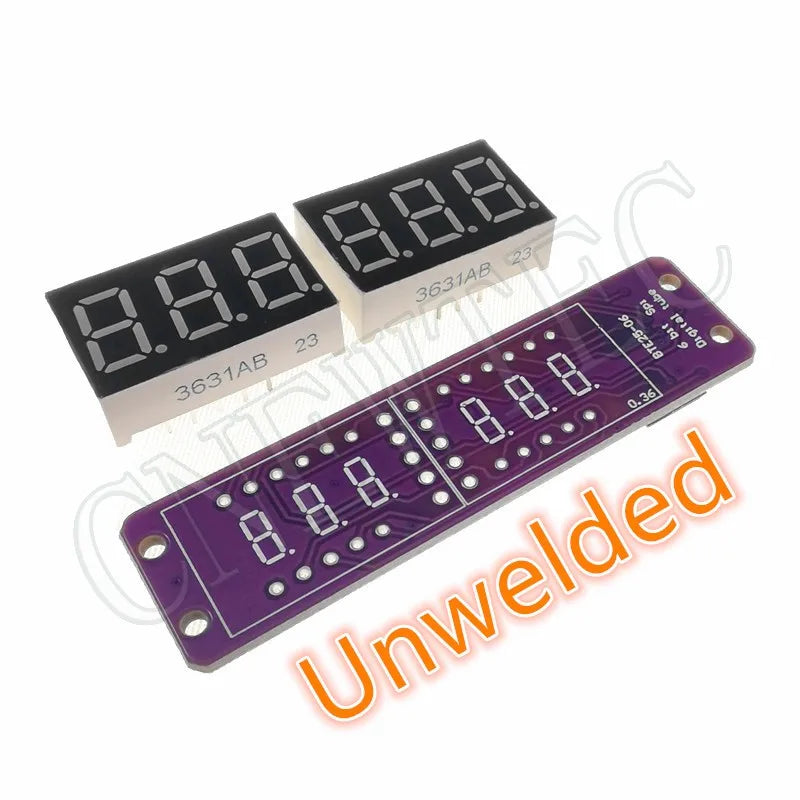 MAX7219 0.36 Inch 6 Bits Digital LED Display 7 Segment Module 6 Color Available for Arduino STM32 STC AVR ESP32 Unwelded