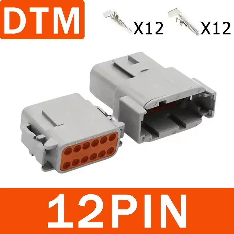 Deutsch DT/DTM/DTP/DTF Multi-Pin Waterproof Connector | 22-14AWG Sealed Plug for Heavy Duty Truck & Bus Electrical Systems