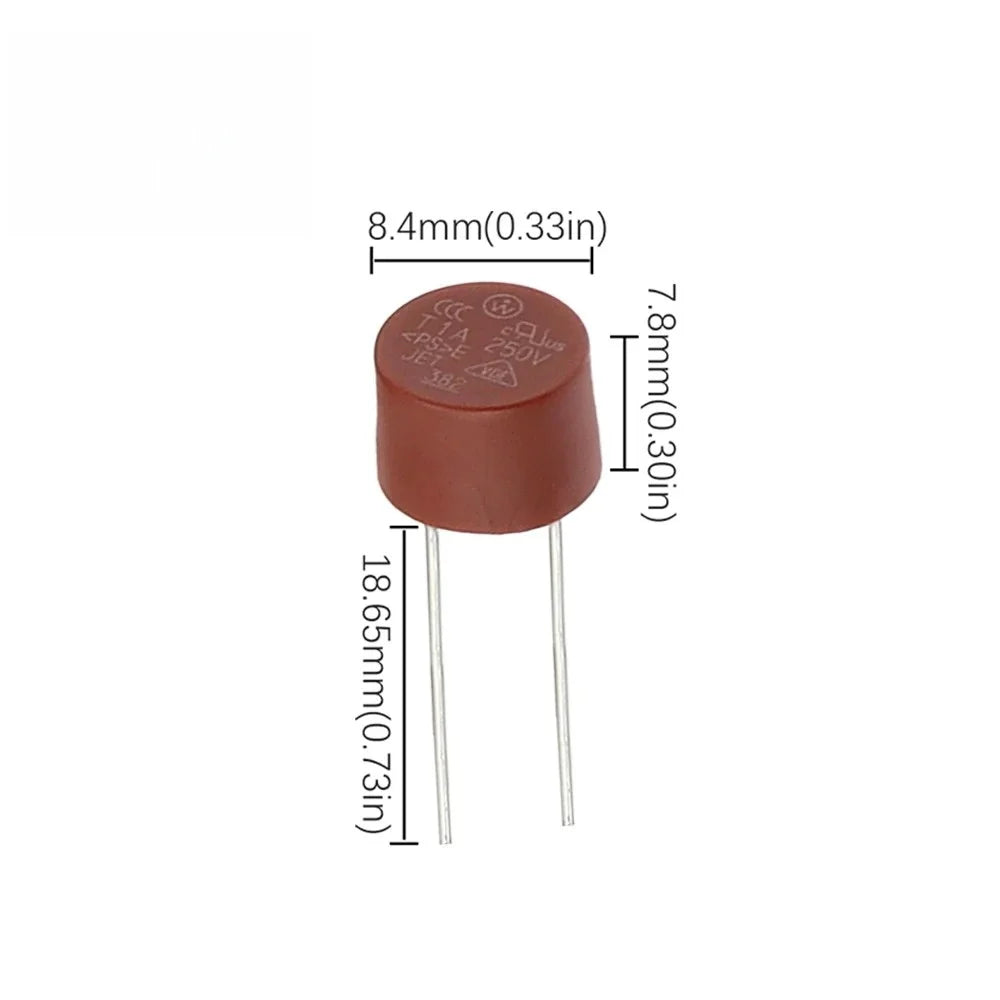 10/50PCS Round Fuse Slow Blow 500mA 1A 2A 2.5A 3.15A 4A 5A 6.3A 8A 10A 250V 382 Plastic T2A LCD TV Power Board