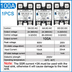 LCTC1PCS Single-phase Solid State Relay  DC to AC AC to AC DC to DC  Zero-crossing SSR 10A25A40A50A60A80A100A