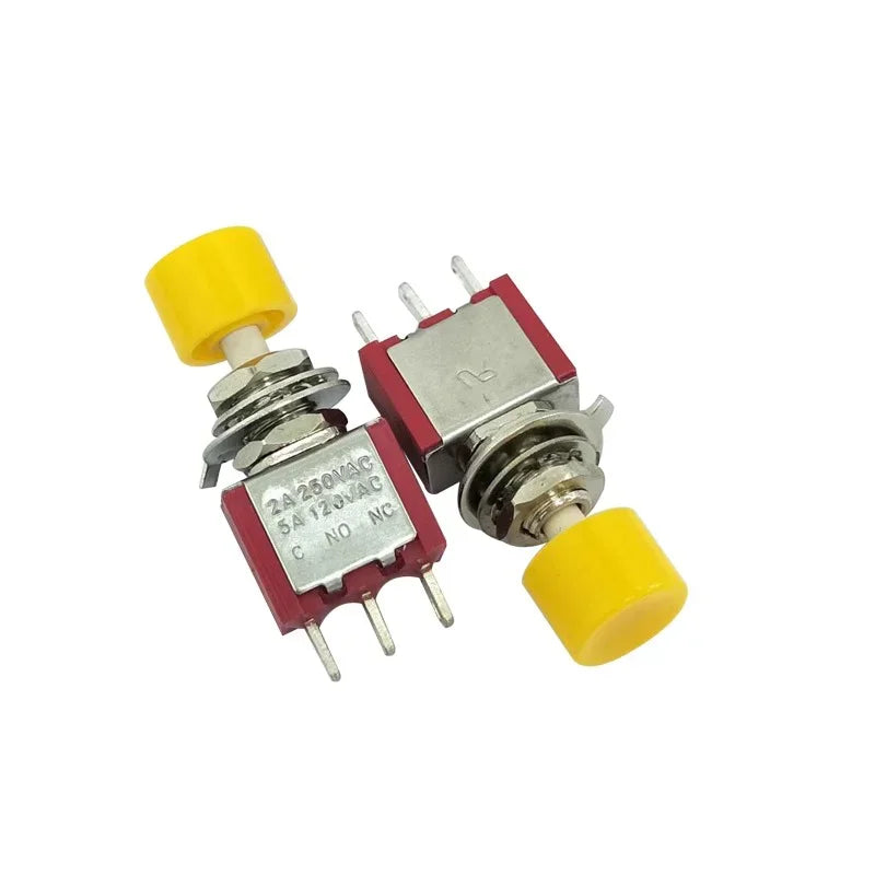 5/20/100PCS 6MM 3Pin C-NO-NC DS-612 Mini Momentary Automatic Return Push Button Switch ON-(ON) 2A250VAC/5A120VAC Toggle Switch