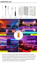 WS2812B WS2815 RGBIC LED Strip Controller Colorful-X7 Bluetooth/WIFI/Zigbee Smart Music Rhythm Sync Pixels Lighting DC5-24V