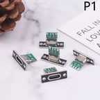 5Pcs New USB 3.1 Type C Socket With Screw Fixing Plate Type-C USB Jack 3.1 Type-C 2Pin 4Pin Female Connector Jack Charging Port
