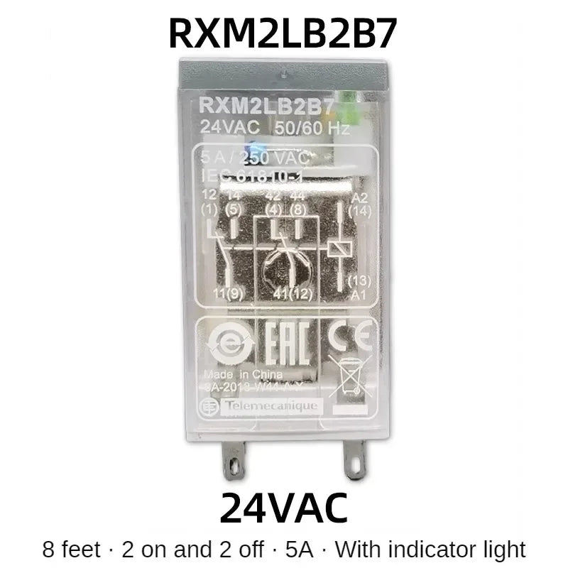 Schneider RXM2LB2BD Intermediate Relay DC24V AC Contactor 8 Feet and 14 Feet RXM4LB2P7 230VAC