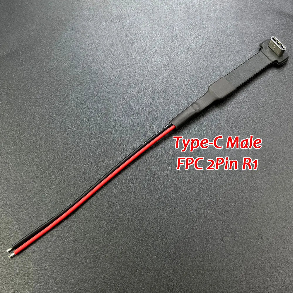 Type-C Micro USB Connector FPC 2Pin 3Pin W/ Resistor R1 Soft Flat Cable Male Charging Cable Fast Charge Wire Extention For Phone