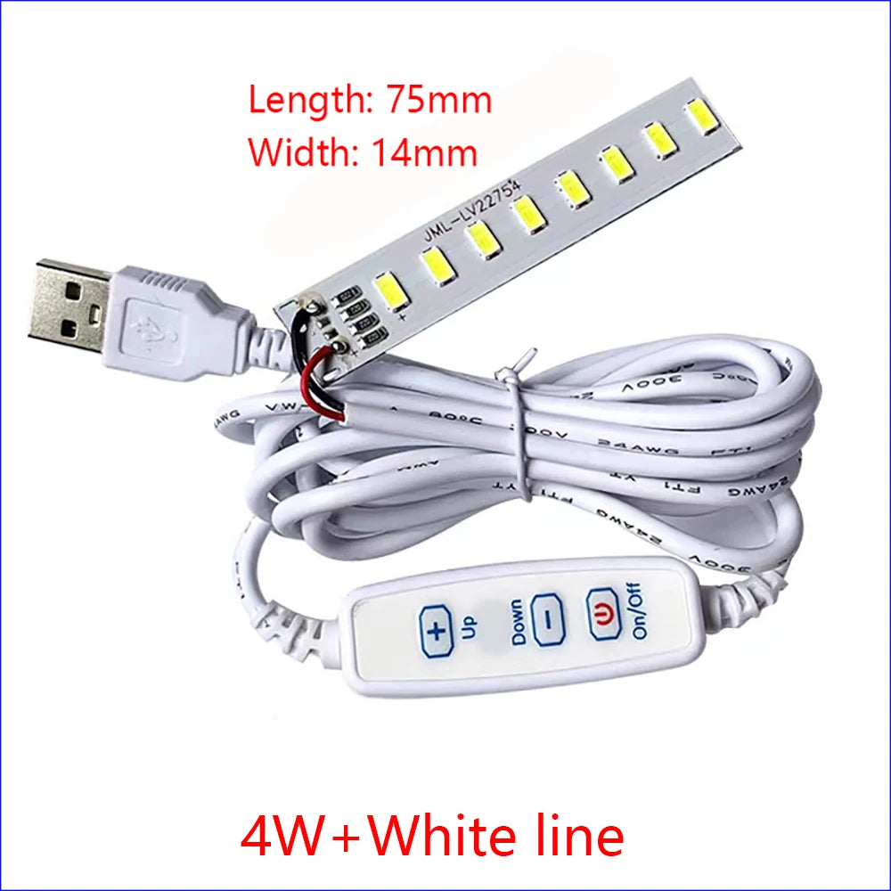 1PCS DC3V-5V Dimmable 5730 SMD LED Lamp 1W 2W 3W 4W 5W 10W LED Light Beads White Warm White With Light Adjust Switch.