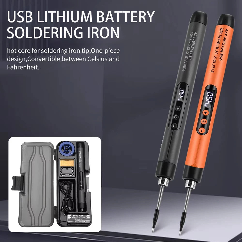 Portable 5V 8W USB Soldering Iron Wireless Electric Soldering Iron Fast Charging Lithium Battery Solder Iron Repair Welding Tool