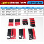 2:1/ 3:1/4:1 Heat Shrink Tube Set 73~900pcs Shrinkage Tubing Kit Cable Repair Protecter Wire Insulation Thermoresistant Sleeving