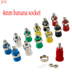 5 Piece 32A Insulation Safety 4mm Banana Plug Socket Jack Panel Mount Terminal Connector Multimeter Socket Banana Head Female
