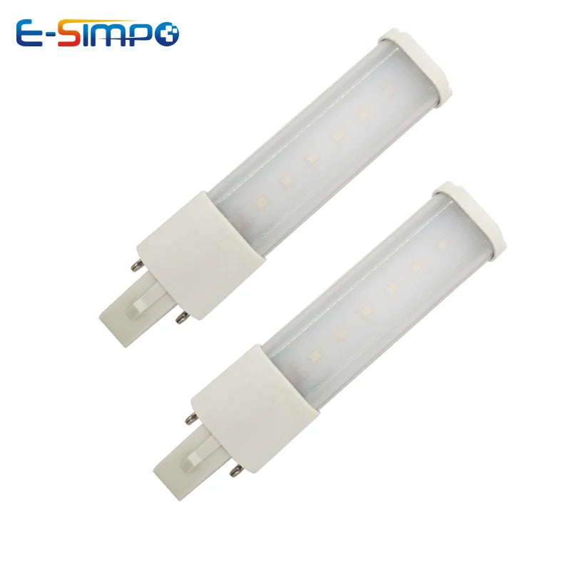 2PC G23 LED Bulb Bar Tube 2Pin 3W 4W 5W CFL PL-S 7W-13W Replacement 110V/220V 3000K/4000K/6000K White G23 Plug Saving Light Lamp