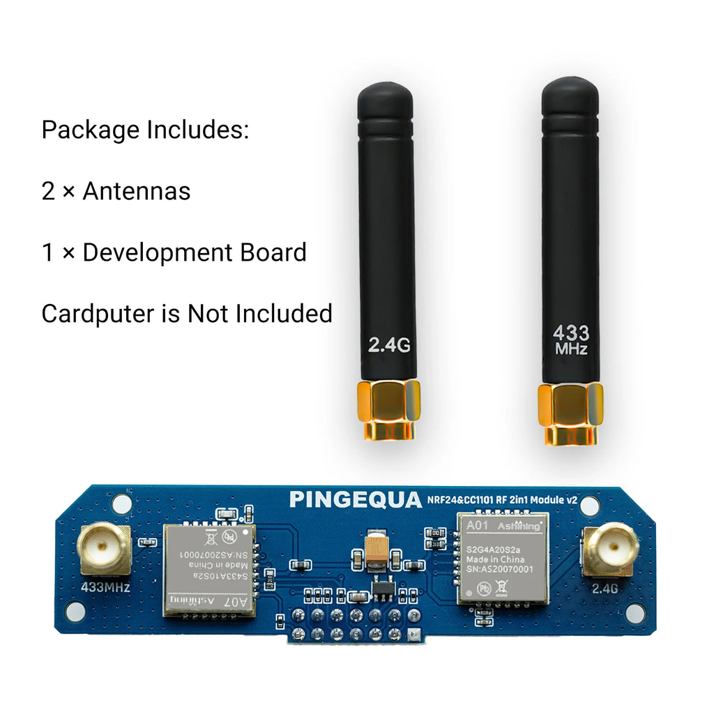 M5Stack Cardputer ADV RF Module CC1101 433MHz & NRF24 2.4G Dual Chip, Enhanced Antenna, Auto Switching Hydra RF 424 PINGEQUA