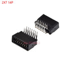 5pcs Right Angle Edge Card Connector Slot 2.54 mm Pitch 8/10/12/16/18/20/28/30/36/40/50/60/72/80/98 Pin PCB Gold Finger Socket