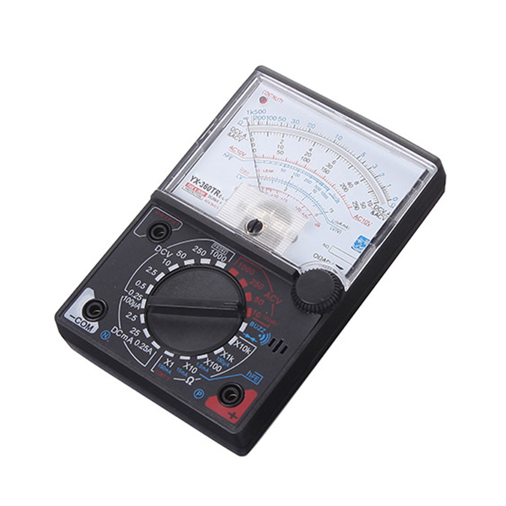 YX-360TRE-L-B Pointer Multimeters AC DC Measure ICEO HFE with Tester Pen Indicator Light Beeping Ammeter Voltmeter Resistance