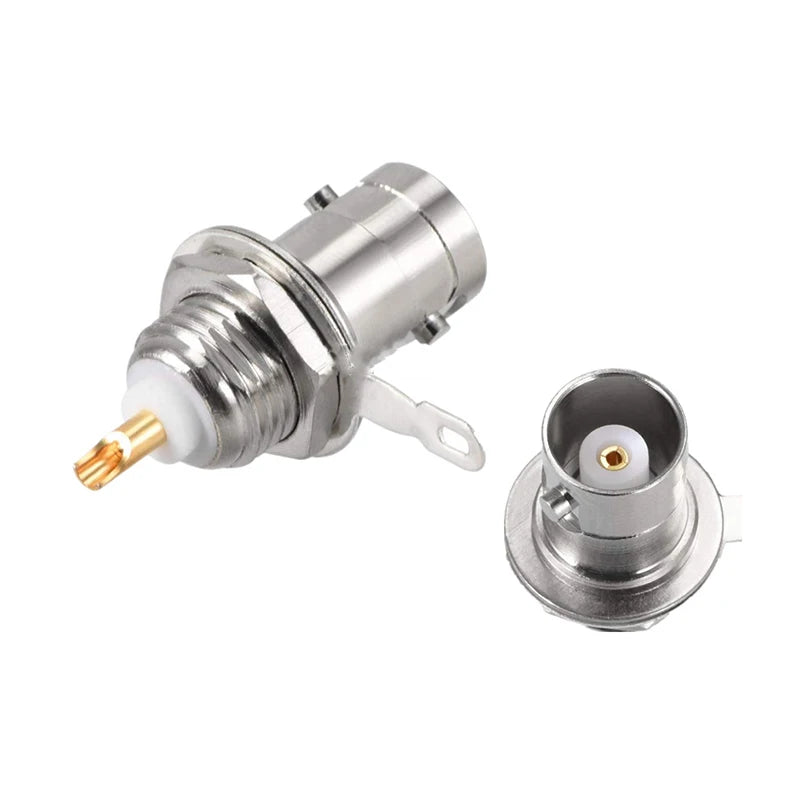 BNC Female Socket Solder Connector Chassis Panel Mount Coaxial Cable For Welding Machine Parts Monitor Accessories