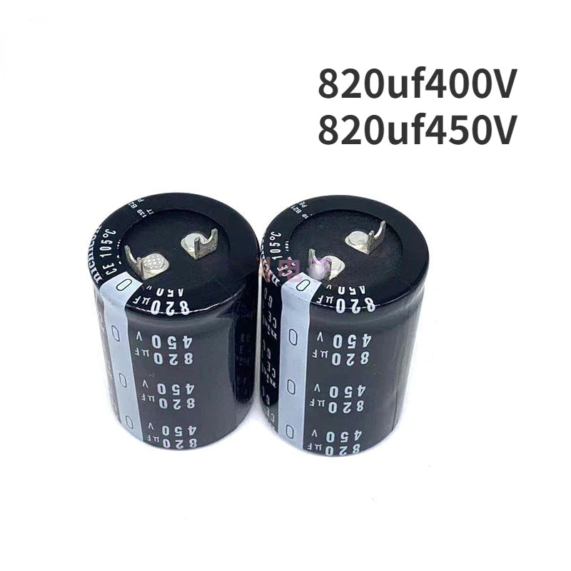 (1pcs) Nichicon 450V 820UF Air Conditioner Aluminum Electrolytic Capacitor Frequency Converter 820UF 400V Flat Foot Square Angle