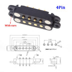 Spacing 2.54mm 2A DC Magnetic Pogo Pin Connector 4/5/6/7/8Pin Pogopin Male Female Spacing 2.5 Spring Loaded DC Power Socket Spot