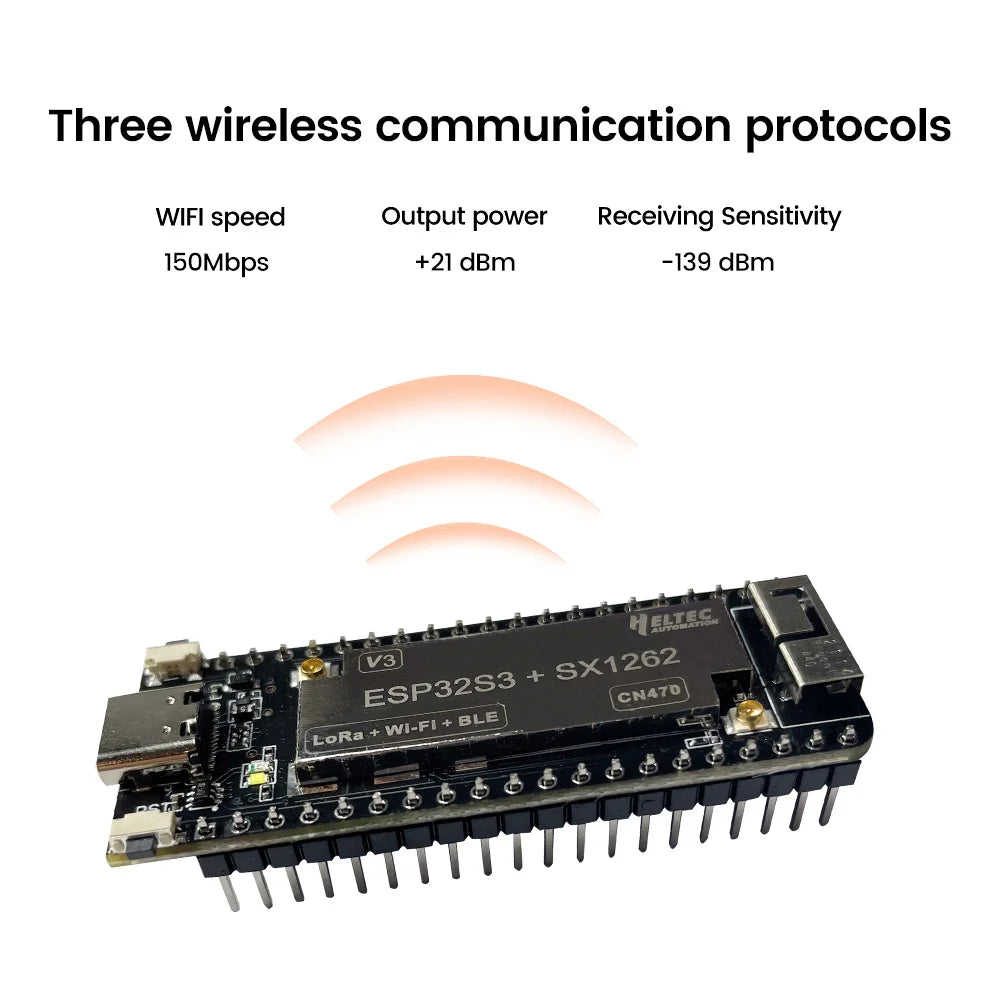 New 433-510MHZ/ 863-928MHZ Wireless stick lite ESP32+LoRa V3 development board compatible with ESP32-S3 node Type - C