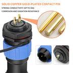 SP13 Waterproof Aviation Connector IP68 Panel Mount Cable Plug Socket 2 3 4 5 6 7 9 Pin Circular Connector Back Nut Set