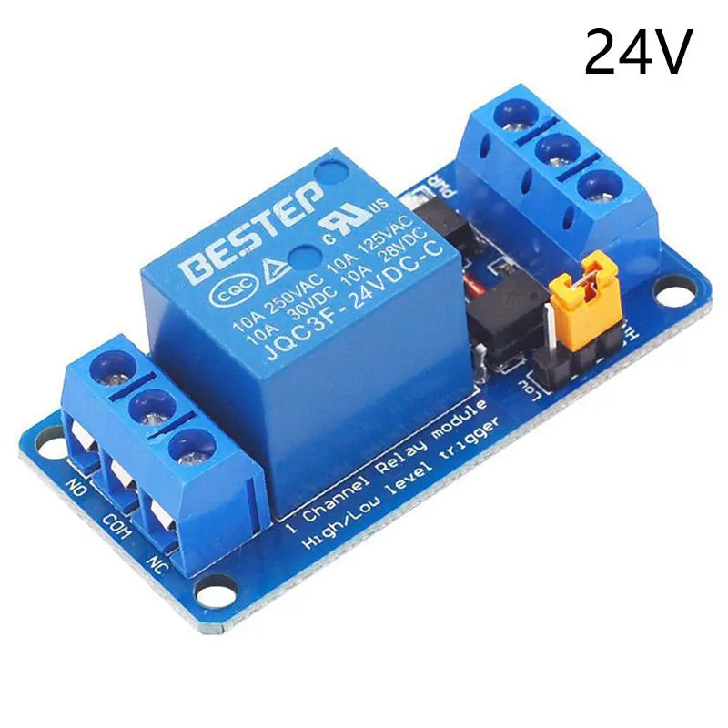 3.3V 5V 12V 24V 1 Channel Relay Module High and Low Level Trigger Relay Board Optocoupler Isolation for  Raspberry Pi