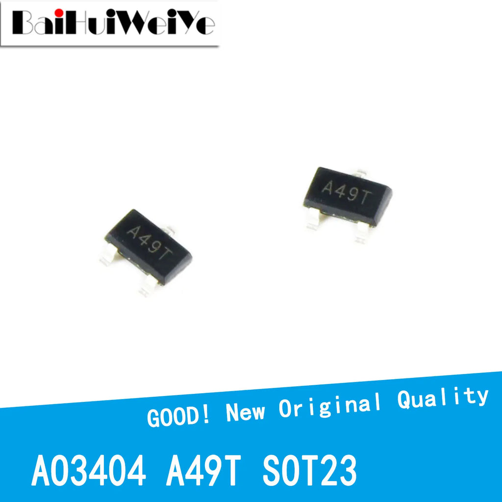 50PCS/LOT AO3404 A49T N-Channel Enhancement Mode Field Effect  SOT23 SOT-23 SMD New and Original IC Chipset MOSFET MOSFT