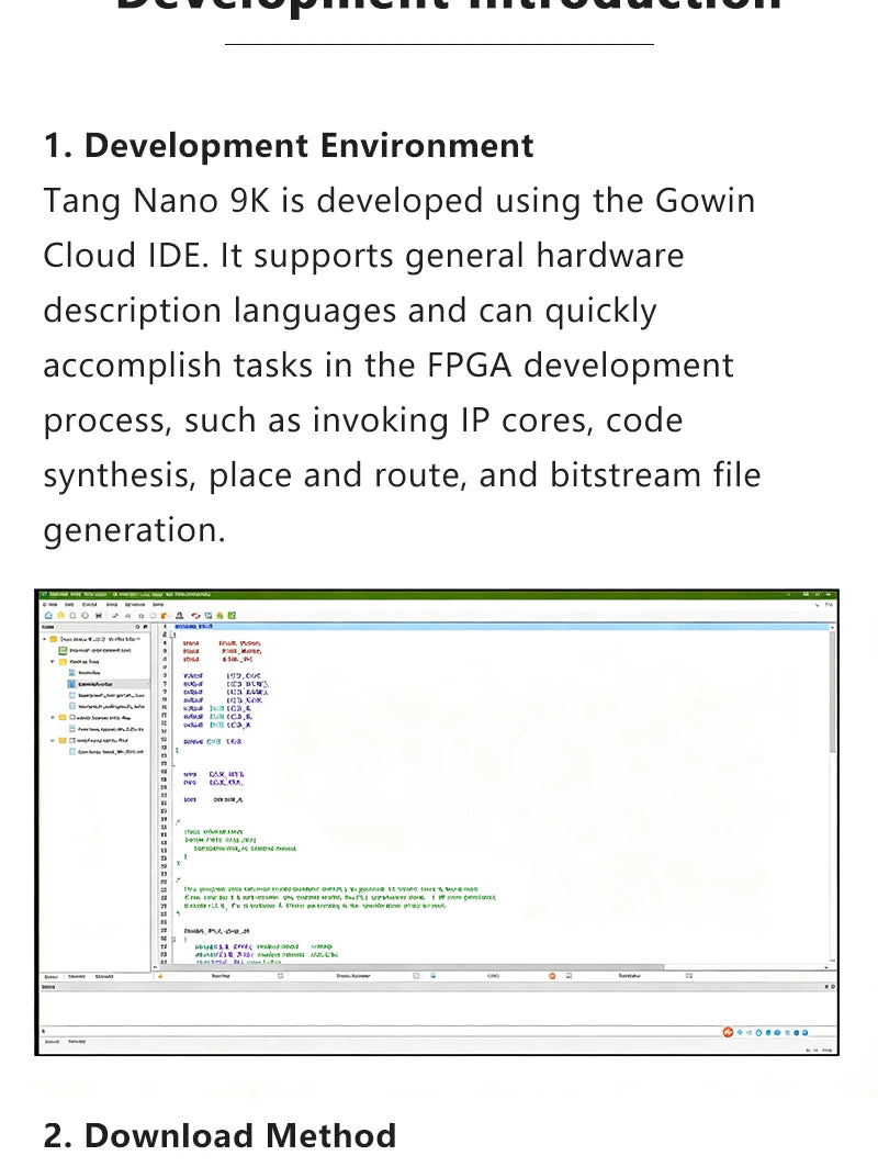 Tang Nano 9K FPGA Development Board GOWIN GW1NR-9 Chip Support RISC-V PicoRV Soft Core HDMI Output Breadboard