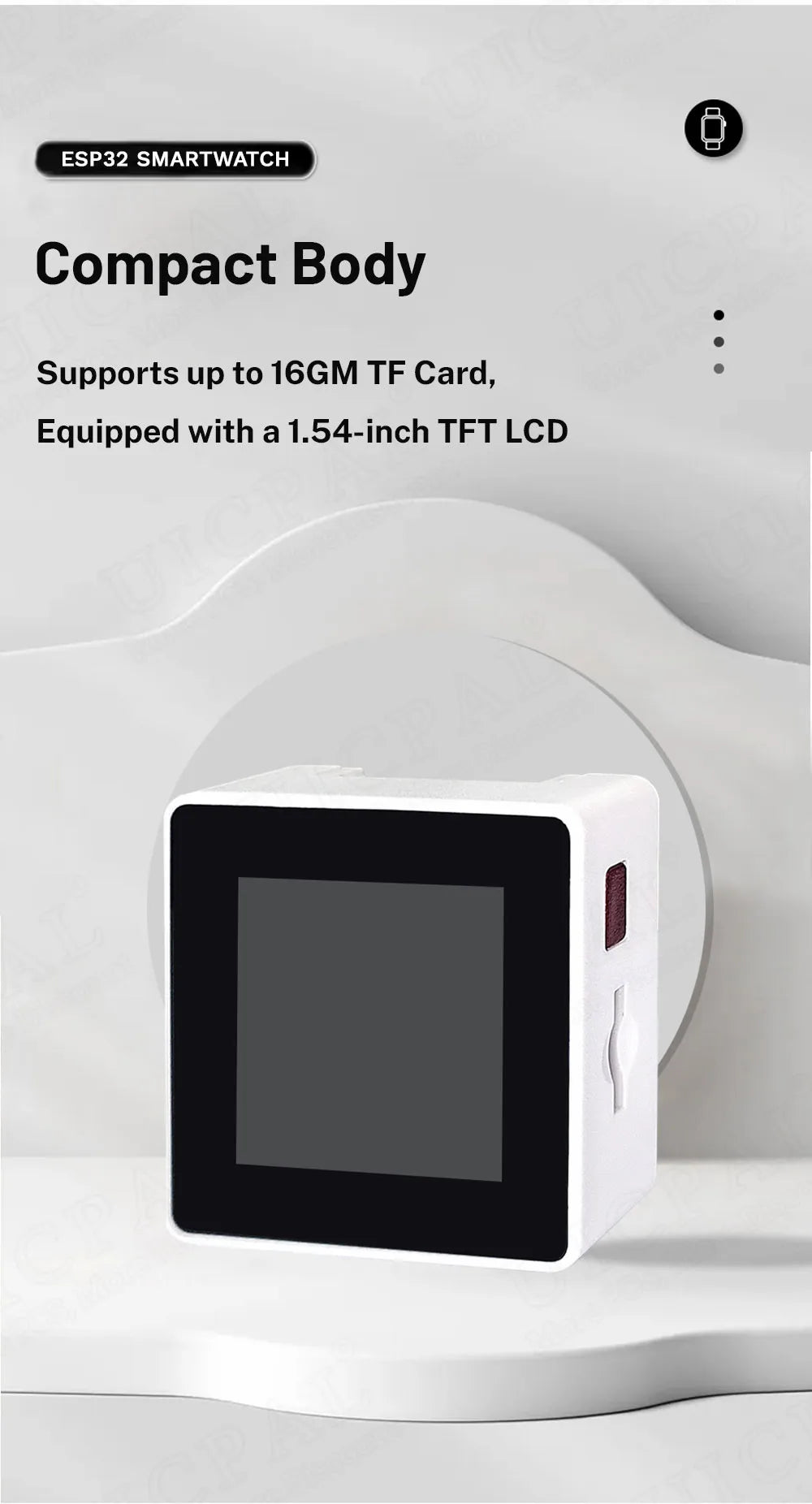 ESP32 Smart Watch BOX Development Board Wifi BT Module ESP32-BOX with 1.54 Inch TFT Screen MPU9250 BM8563 8MB Flash Type-C