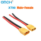 OMCH XT60 12/14AWG XT90 10AWG Male Female Plug Battery Connector With Silicone Wire Cable For RC Airplane Lipo Battery Drone Car