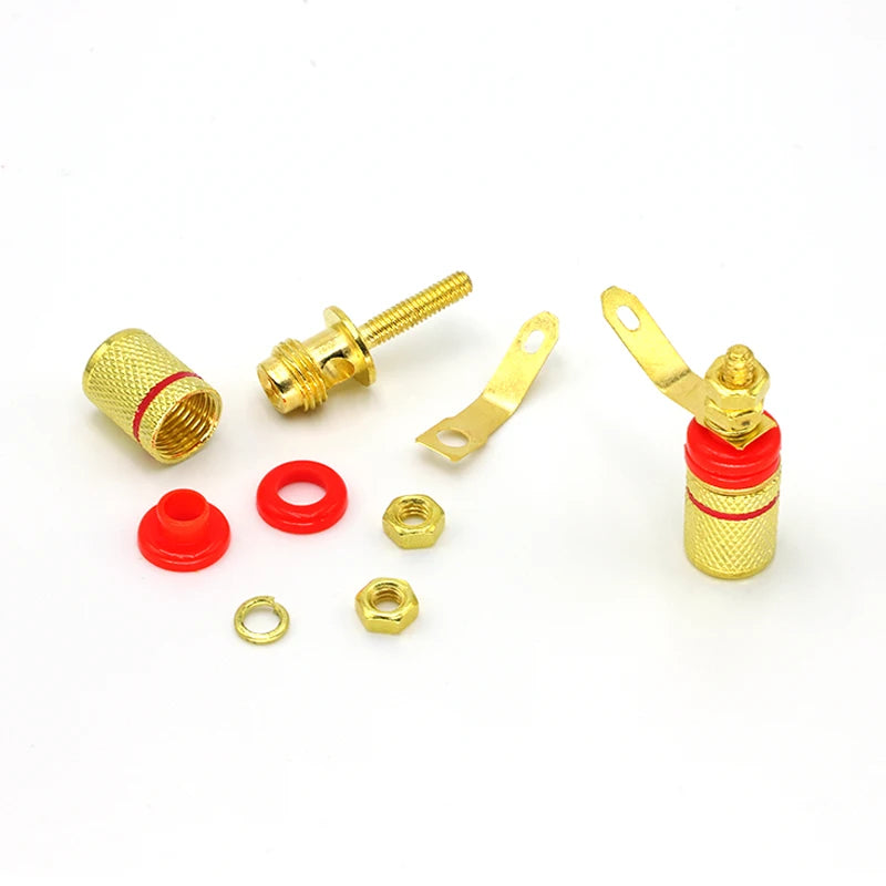 5-10pcs Amplifier Speaker Terminal Gold Plated Binding Post Banana Plug Socket Connector Suitable for 4mm Banana Plugs