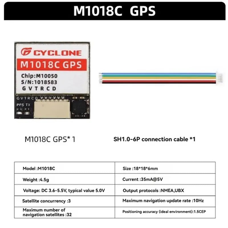 【Father’S Day】M1018C M10 GPS Module Integrated Compass NMEA UBX Protocol For FPV RC Drone Airplane Helicopter Quadcopter