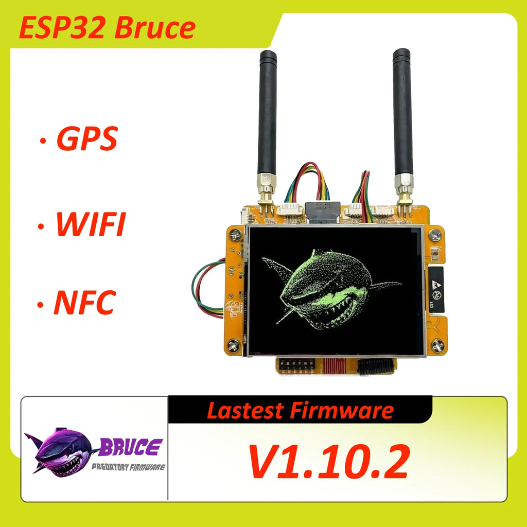 The NM-RF-Hat Companion Hat, Multi-Band RF for ESP32-2432S028 Bruce CYD CC1101 nRF24 PN532 IR TX/RX 433M OOK Power Mgmt TF Slot