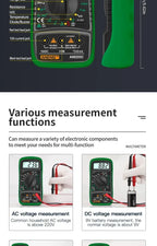 ANENG AN8205C Volt Ohm Multimetro Tester Meter With Thermocouple LCD Backlight Portable Digital Multimeter AC/DC Ammeter