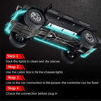 APP LED Motorcycle Car Atmosphere Ambient Foot Light Remote Control Flexible Waterproof Sound 12V Moto RGB Decorative Lamp Strip