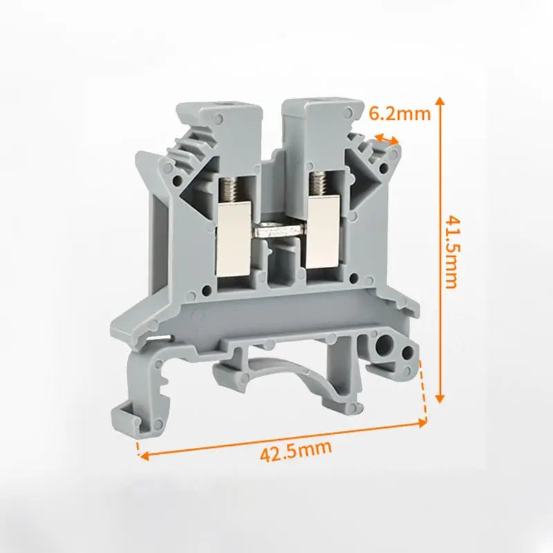 10/100pcs 7 Colors DIN Rail UK2.5B Terminal Block Clamp Connector 800V 32A UK-2.5N 2.5mm Square Universal Screw Connectors
