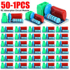 50/20/1PCS RC Absorption Circuit Module Anti-Interference Snubber Circuit Board With varistor For AC/DC 5V-400V Inductive Load