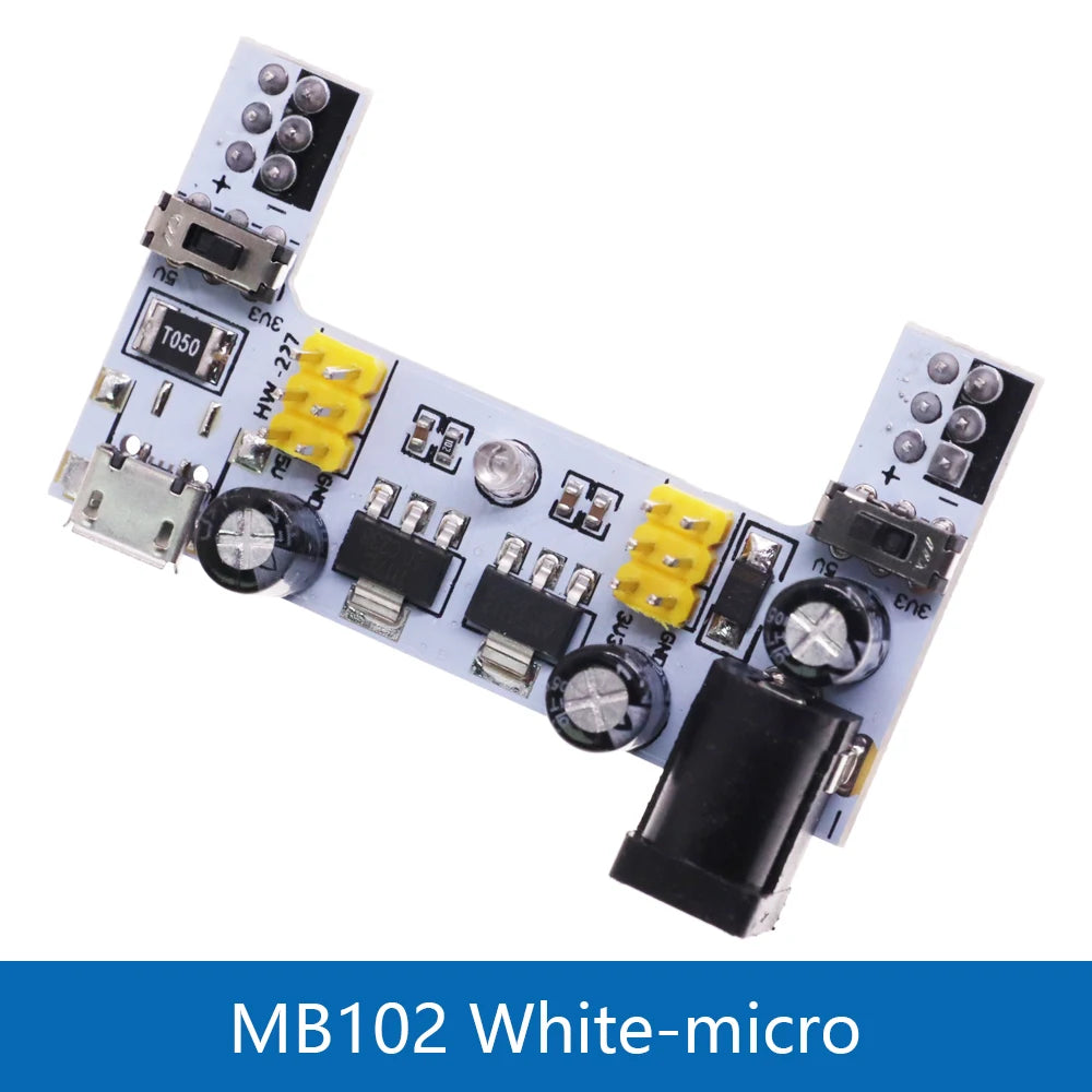 3.3V/5V MB-102 Breadboard power module+ 400 830 points Solderless Prototype Bread board kit +65 Flexible jumper wire