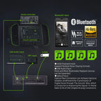 Sennuopu 12 Channels Digital Sound Processors DSP 8 Channels 50 Watts RMS Power Audio Amplifier with Bluetooth Player H612