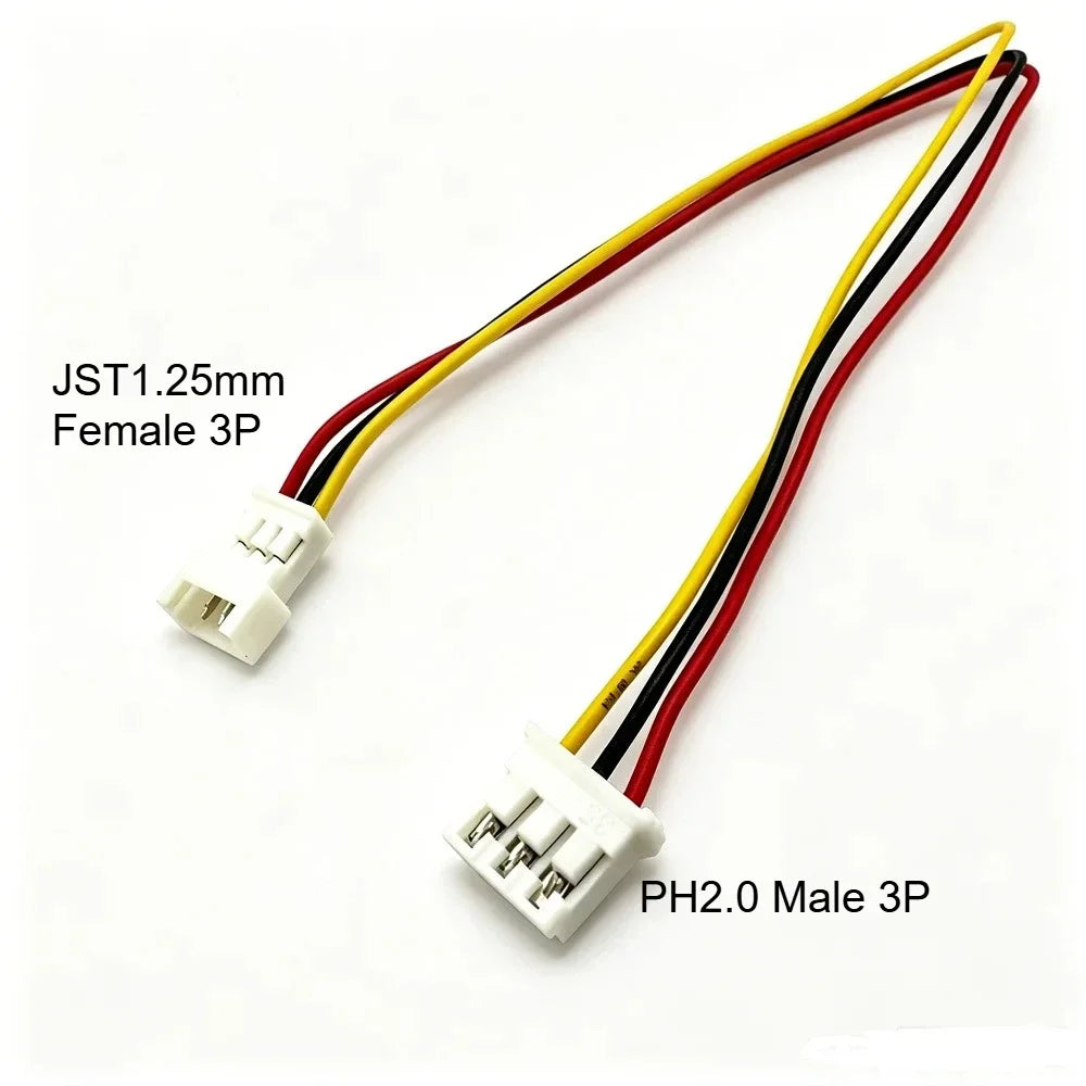 10pcs Mx1.25 Male to Ph2.0 Female Terminal Wire Adapter Cable SH 1.25 Male  To 2.0mm Female Convert Extension Cable 2p 3p 4p