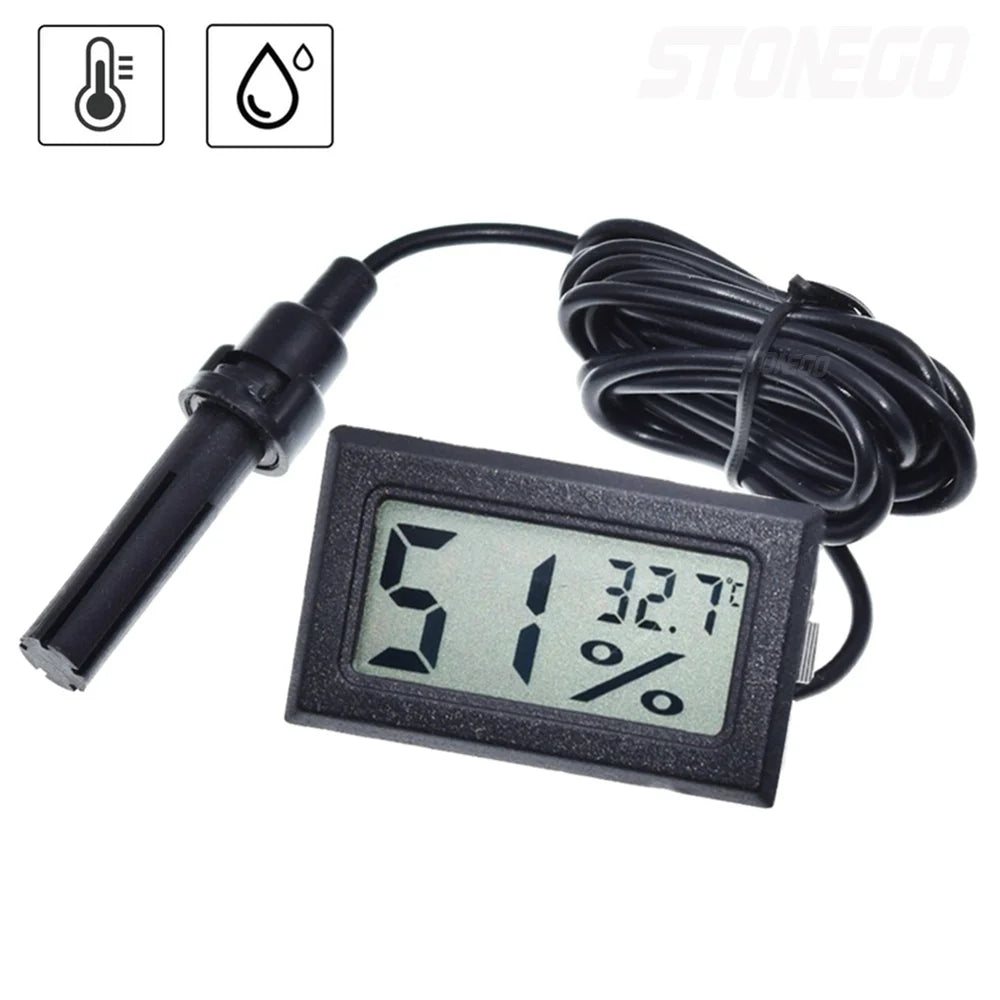 Mini LCD Digital Thermometer Hygrometer High Precision Household Humidity Gauge Incubator Aquarium Humidity Temperature 1PC
