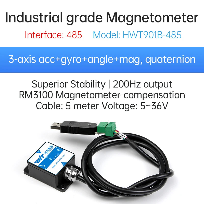 WitMotion [Accelerometer+Inclinometer] HWT901B TTL MPU9250 9-axis Gyroscope+Angle(XY0.1°)+Digital Compass+Air Pressure+Altitude