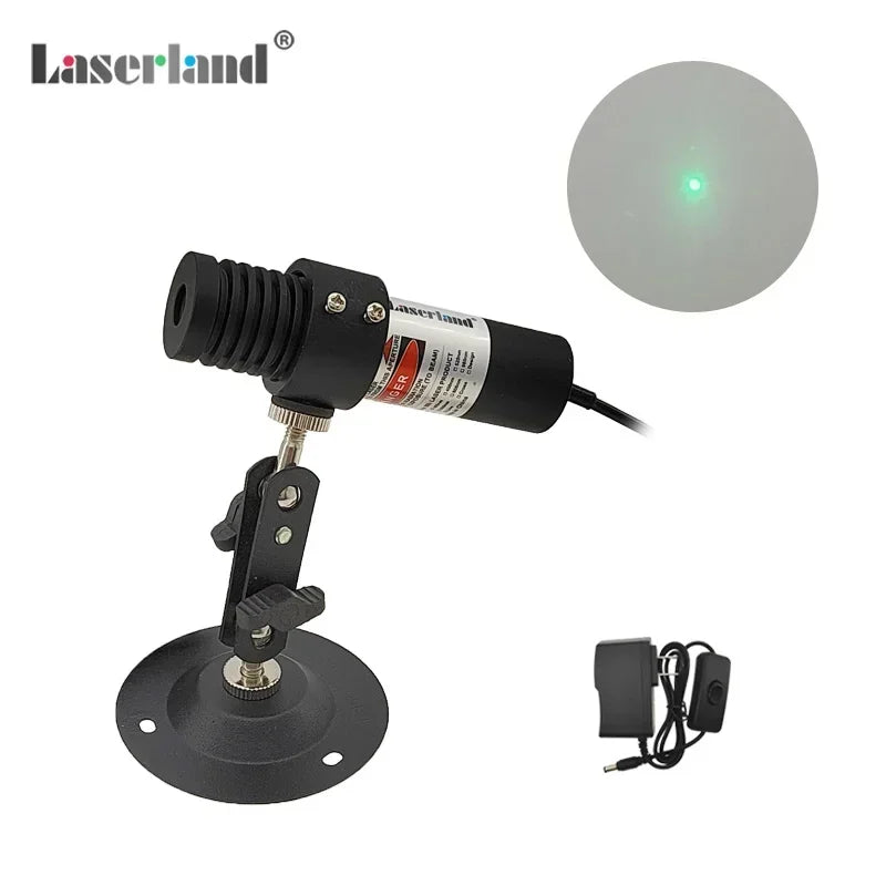 Long Range Light Beam Visible 520nm Green Dot Laser Module Diode Locator Focusable for Tunnel